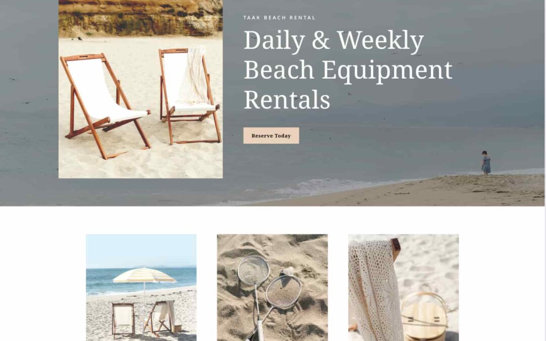 Noleggio di attrezzature da spiaggia