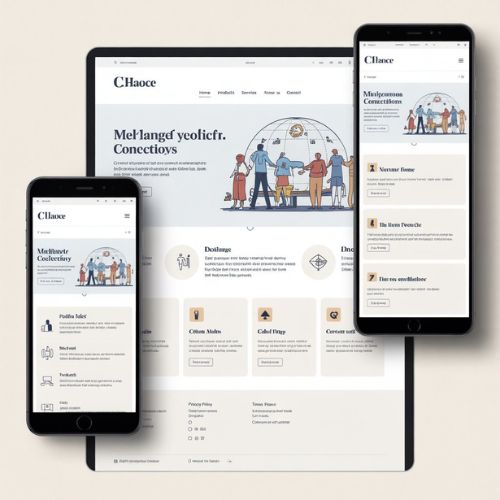 Mockup di un sito multilingua visualizzato su dispositivi diversi con utenti internazionali, per illustrare l’importanza della user experience nella guida su come creare un sito multilingua.