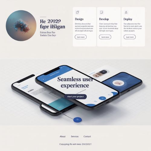 Layout visivo di un sito one-page con design moderno e minimalista, che evidenzia la user experience fluida descritta nell’articolo Cos'è un sito one-page.