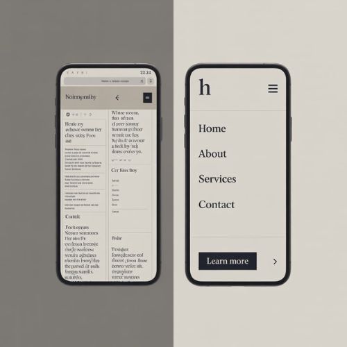 Confronto visivo tra layout mobile-friendly e sito responsive, che mostra come un sito responsive si adatti in modo efficace a diversi schermi.