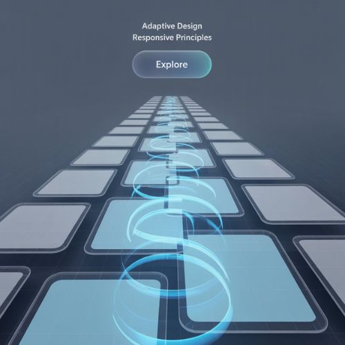 Abstract illustration showing how CSS rules adapt to different screen sizes, representing the fundamental role of media queries CSS in responsive design.