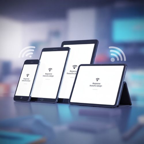 Visualizzazione di un sito responsive che si carica velocemente su dispositivi mobili, evidenziando l’importanza dell’ottimizzazione mobile per ridurre il tempo di caricamento.